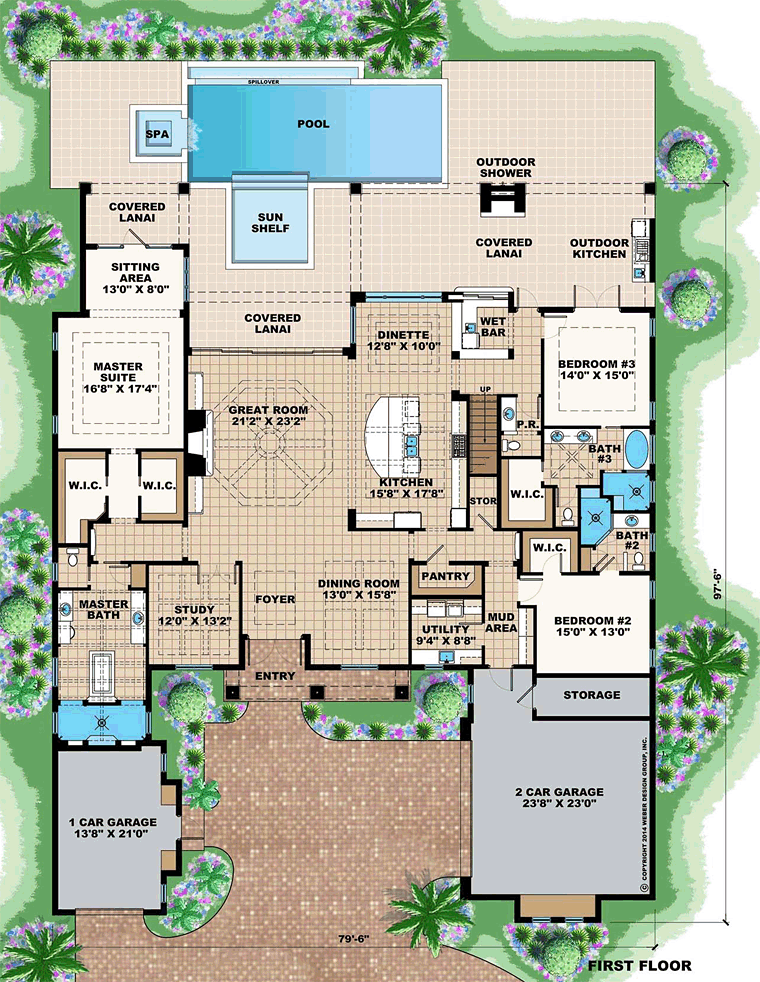House Plan 75926 Level One