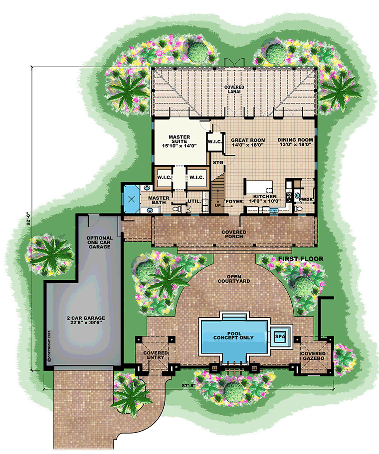 House Plan 75928 Level One