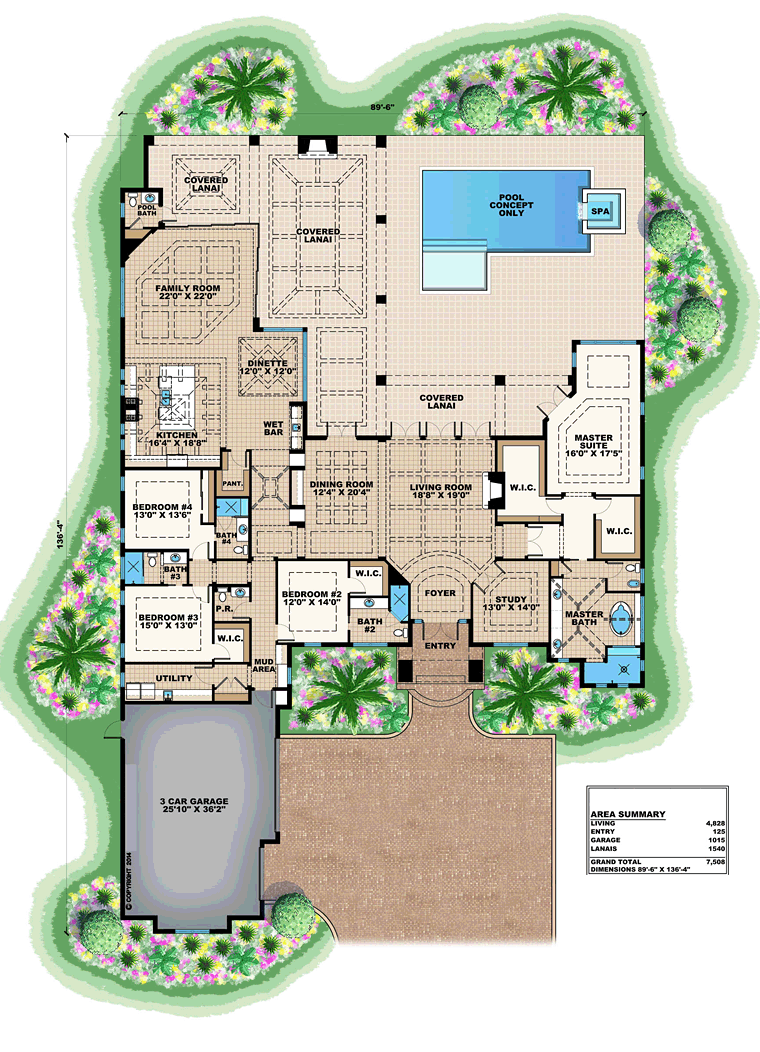 House Plan 75929 Level One