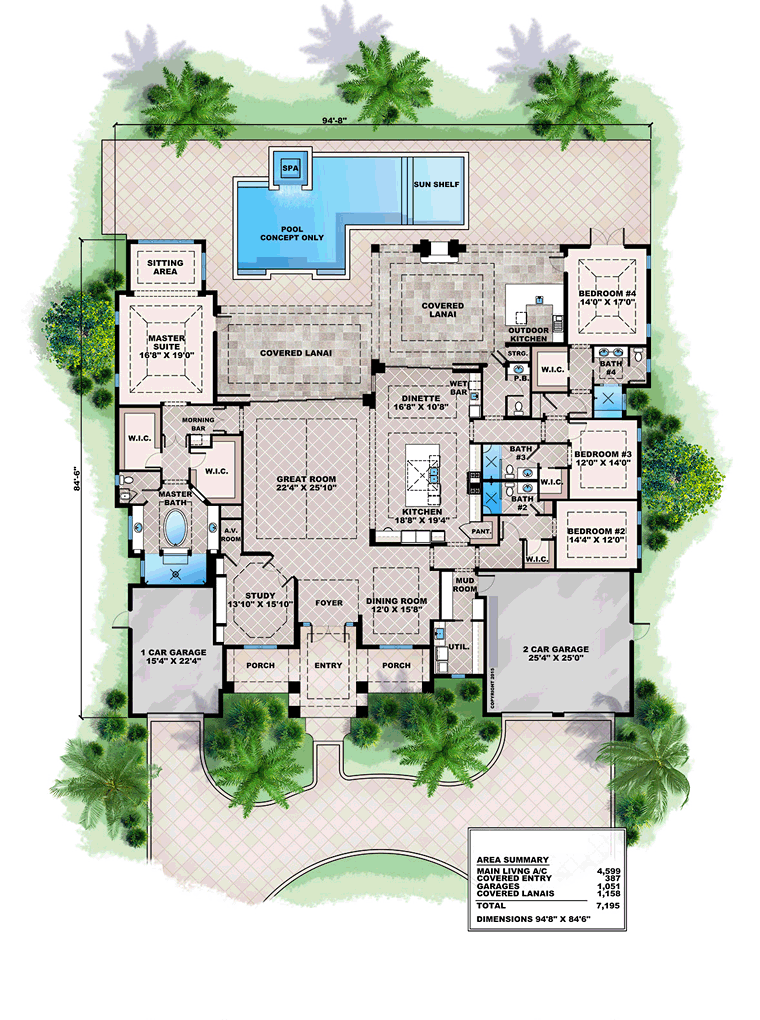 House Plan 75930 Level One