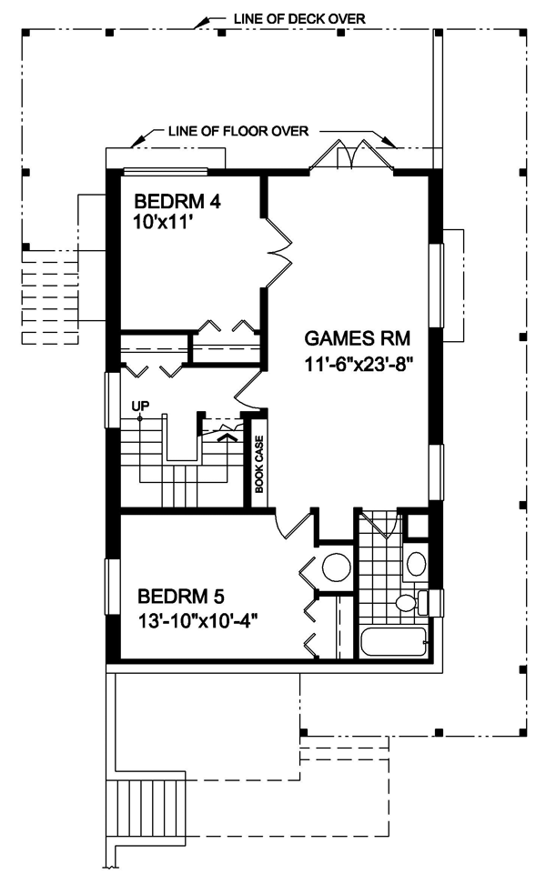 House Plan 76004 Lower Level
