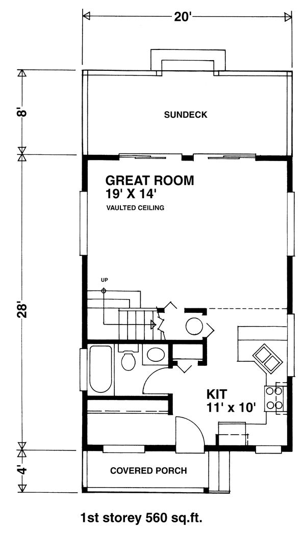 House Plan 76009 Level One