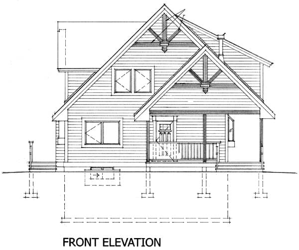 House Plan 76011 Rear Elevation