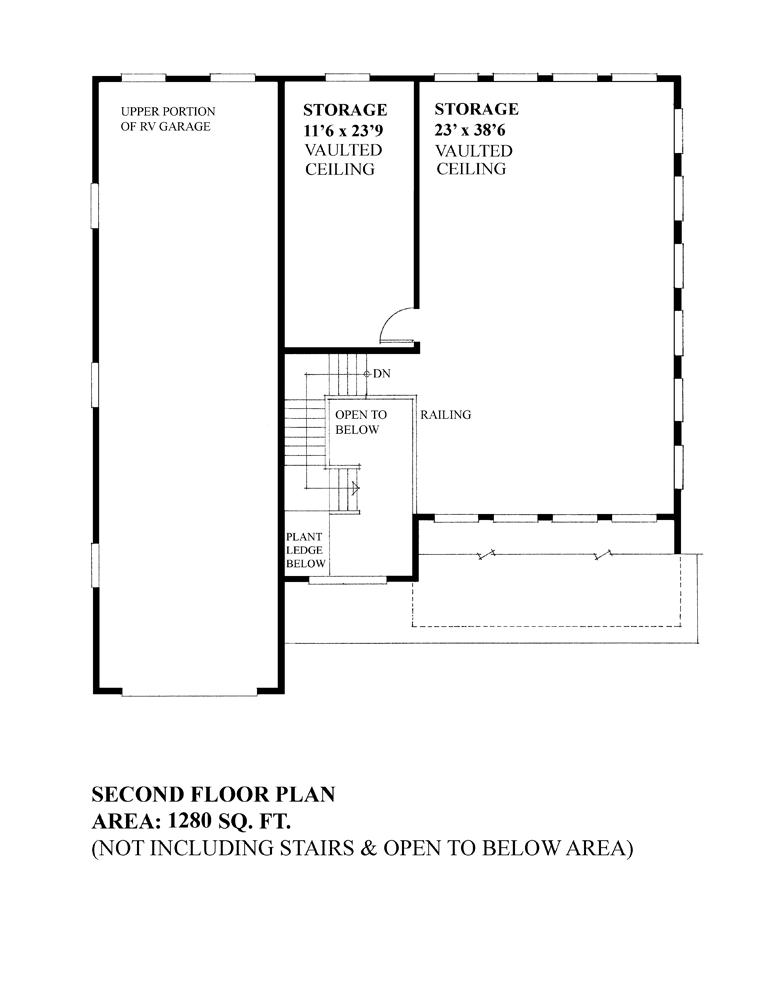 Garage Plan 76034 - 3 Car Garage Level Two