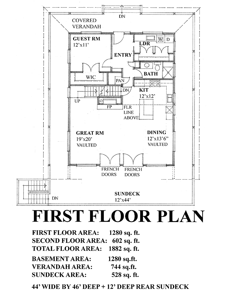 House Plan 76066 Level One