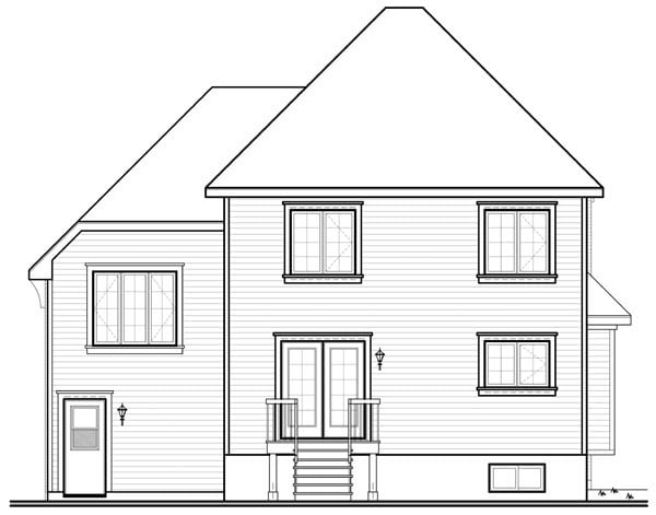 House Plan 76118 Rear Elevation