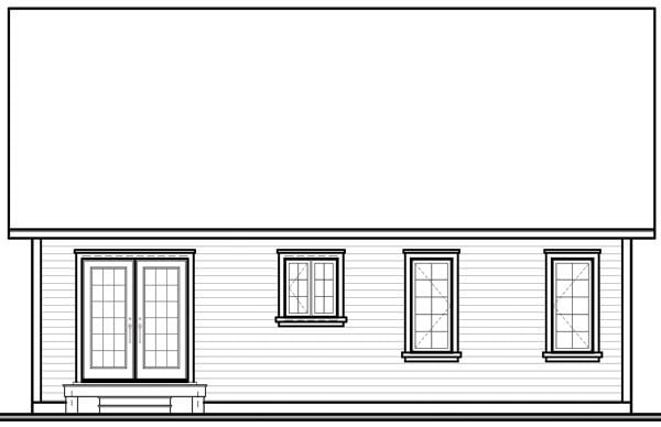 House Plan 76157 Rear Elevation