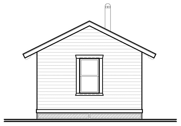 House Plan 76164 Rear Elevation
