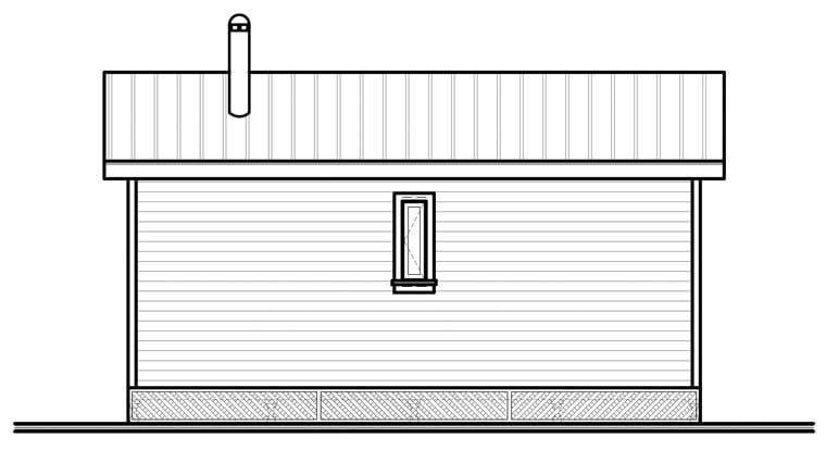 House Plan 76166 Rear Elevation