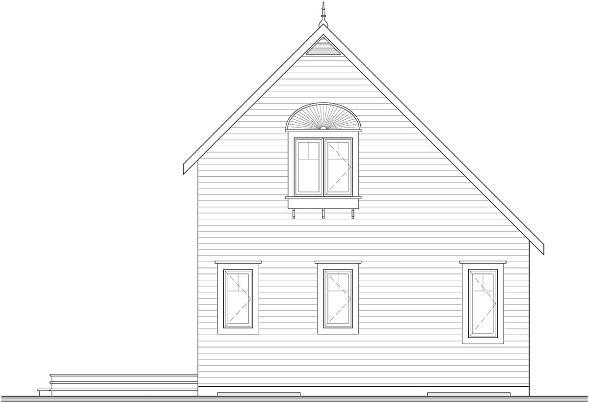 House Plan 76168 Rear Elevation