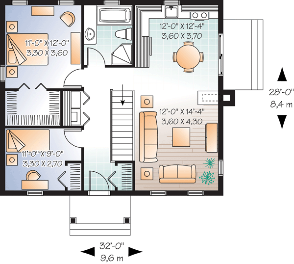 House Plan 76181 Level One