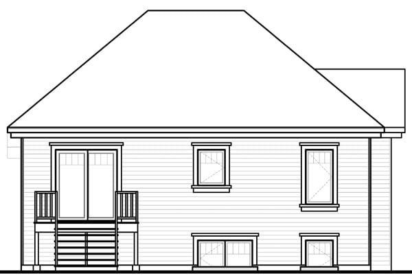House Plan 76205 Rear Elevation