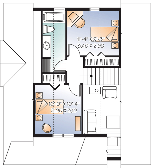 House Plan 76214 Level Two
