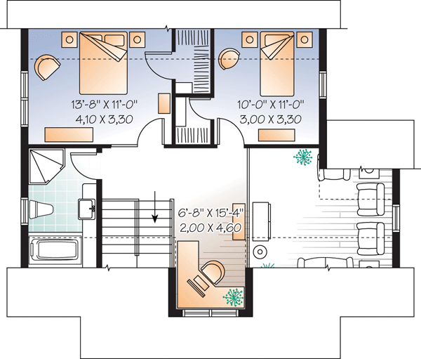 House Plan 76216 Level Two