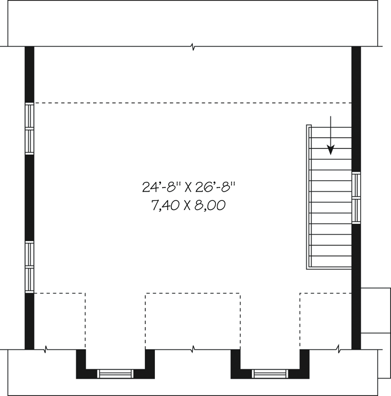 Garage Plan 76239 - 2 Car Garage Apartment Level Two