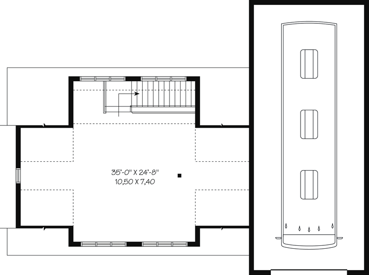 Garage Plan 76278 - 3 Car Garage Level Two