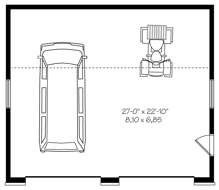 Garage Plan 76378 - 2 Car Garage Level One