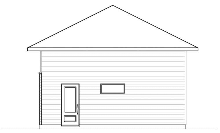 Garage Plan 76378 - 2 Car Garage Rear Elevation
