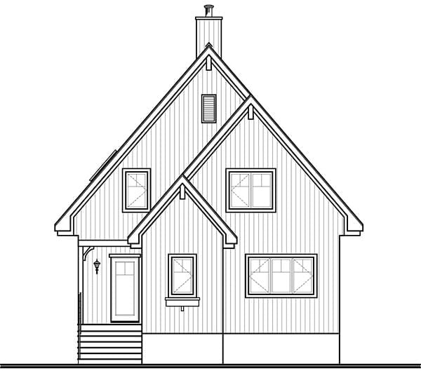 House Plan 76407 Rear Elevation