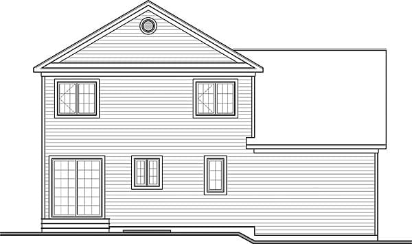 House Plan 76424 Rear Elevation