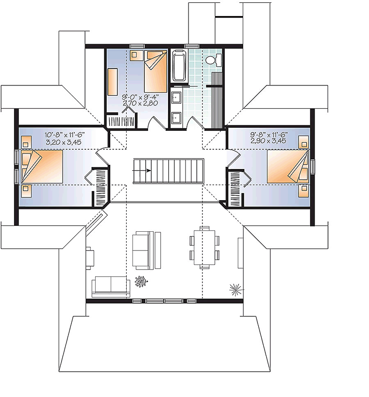 House Plan 76453 Level Two