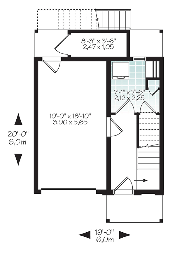 House Plan 76463 Level One