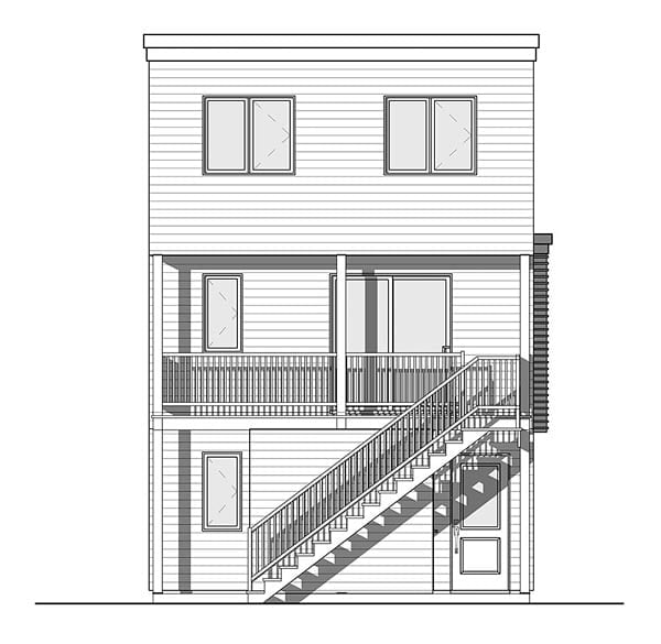 House Plan 76463 Rear Elevation