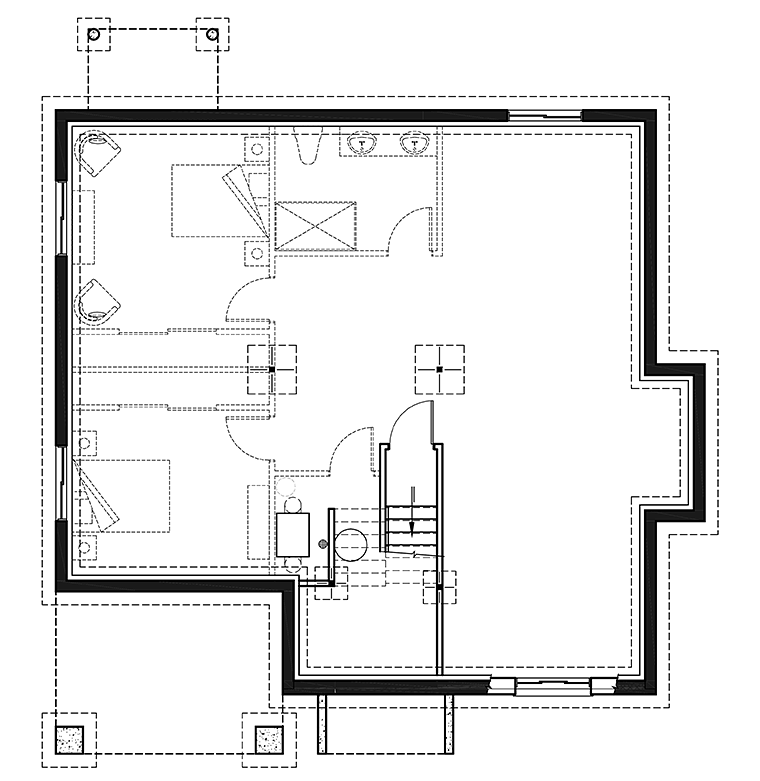 House Plan 76468 Lower Level
