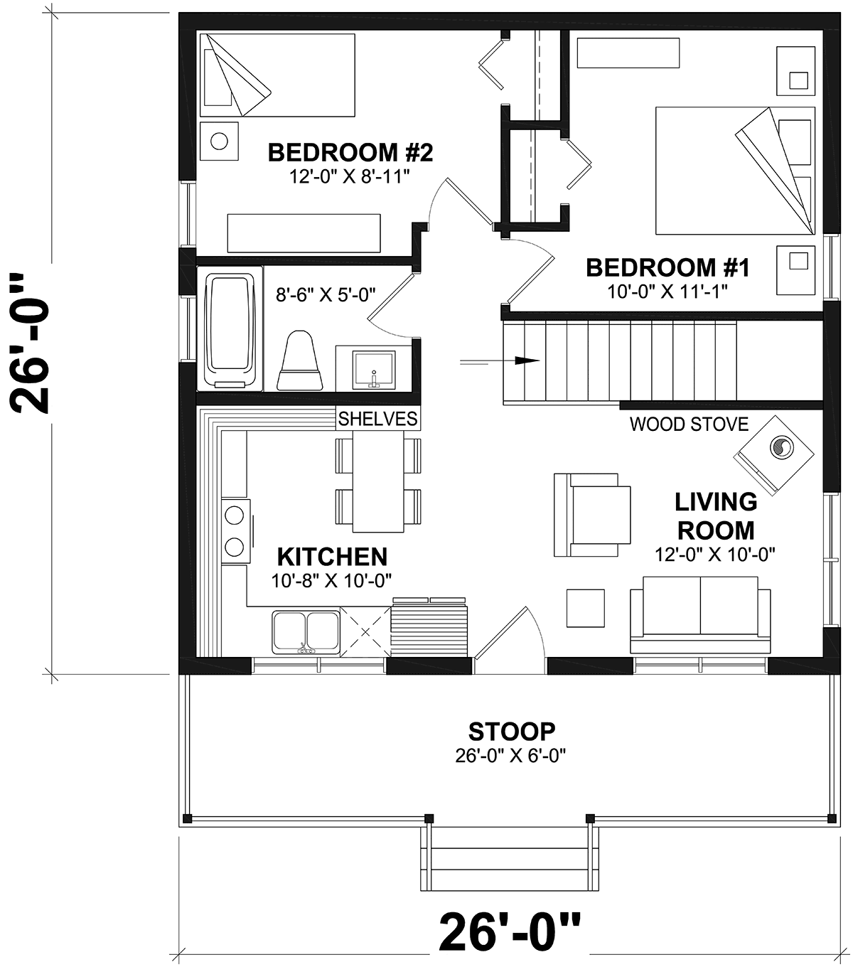 House Plan 76473 Level One