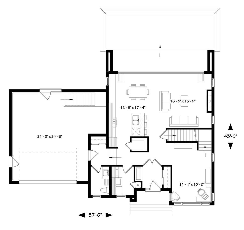 House Plan 76500 Level One