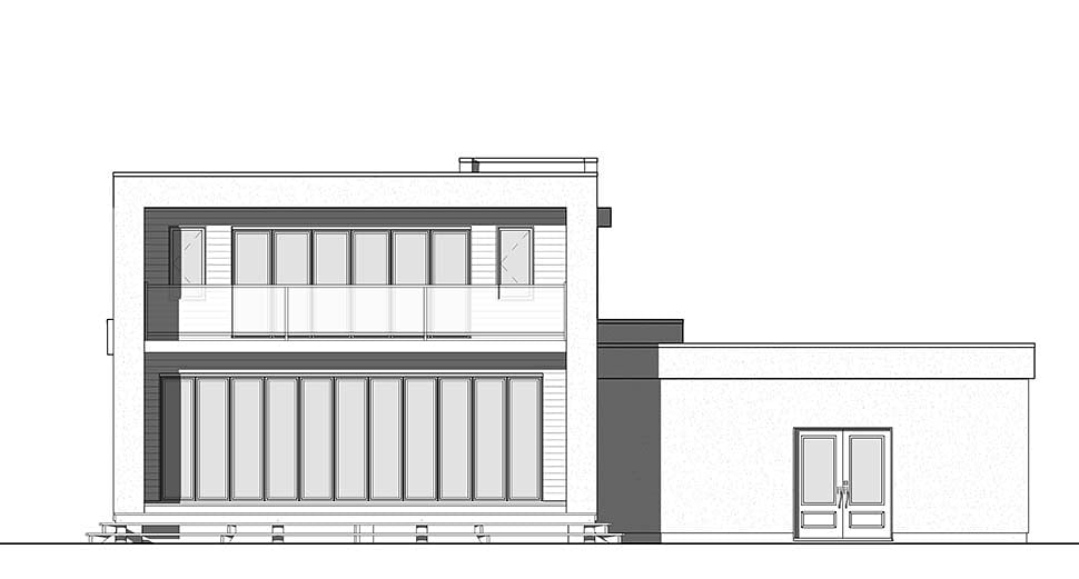 House Plan 76500 Rear Elevation