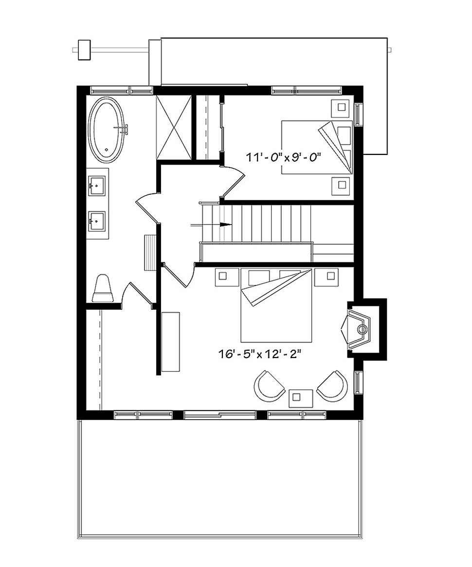 House Plan 76511 Level Two