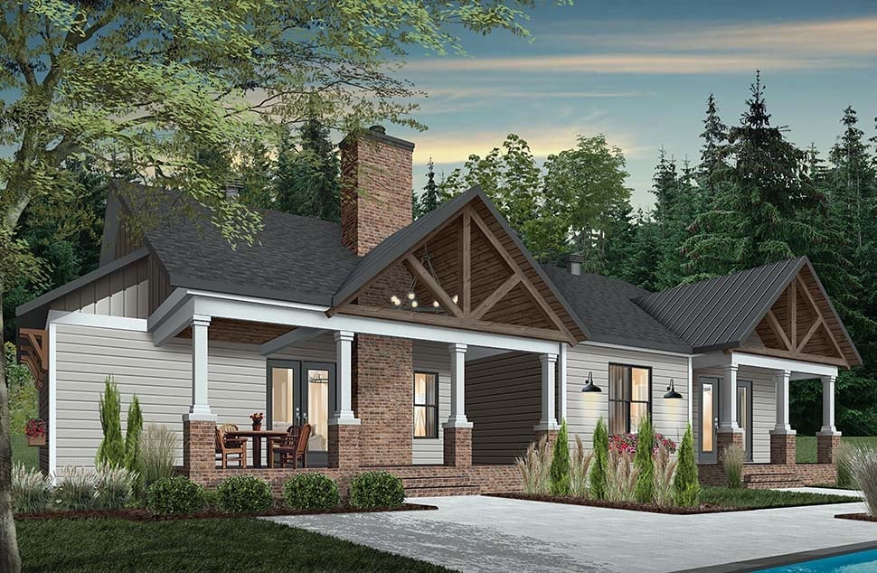 Cottage, Craftsman, Farmhouse Plan with 3249 Sq. Ft., 3 Bedrooms, 3 Bathrooms, 2 Car Garage Picture 7