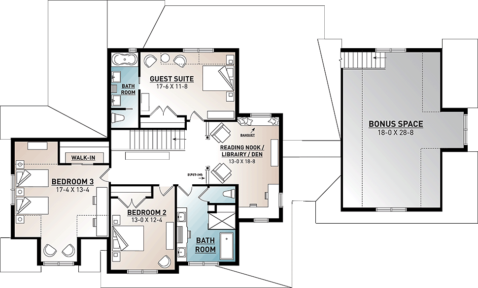 House Plan 76530 Level Two