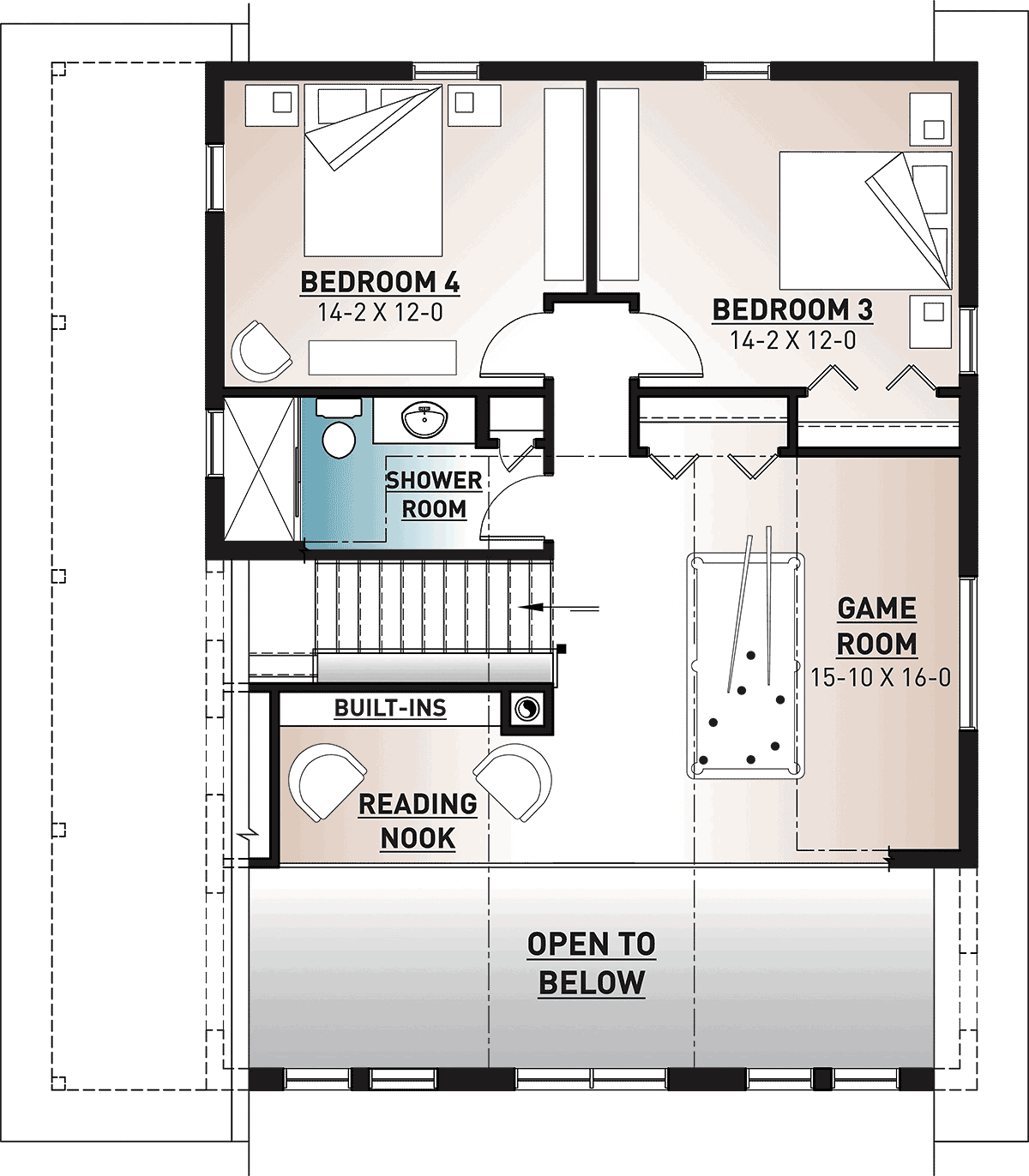 House Plan 76550 Level Two