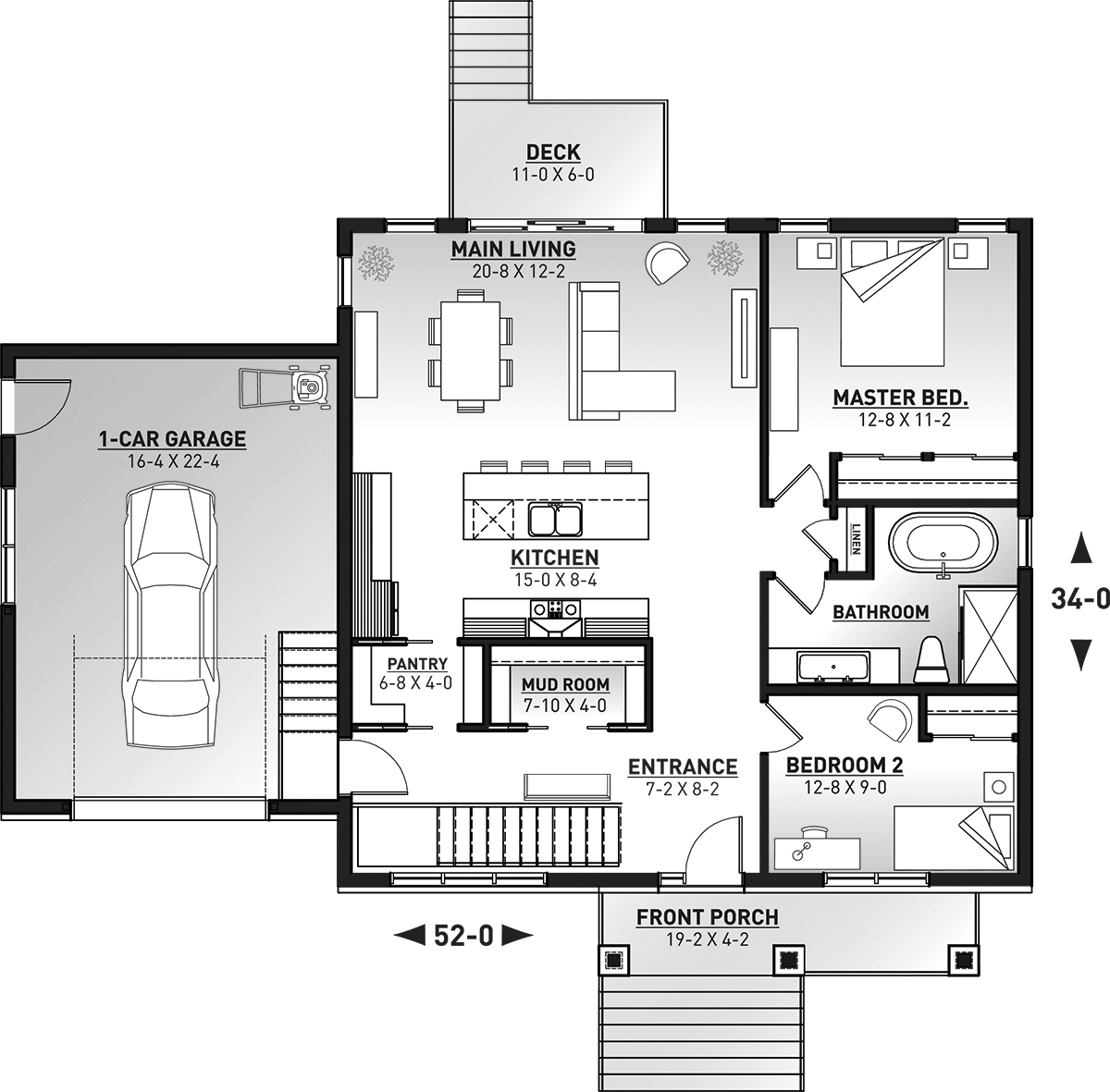 House Plan 76556 Level One