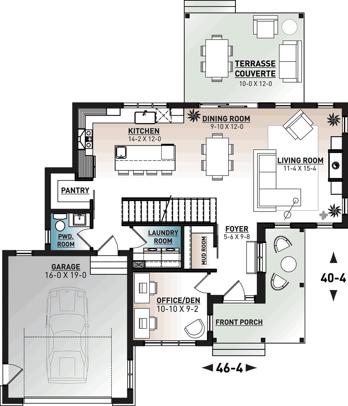 House Plan 76569 Level One