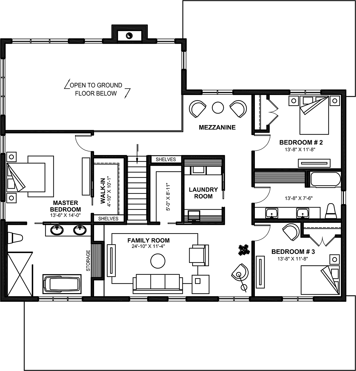 House Plan 76594 Level Two