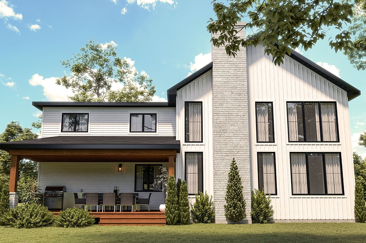 House Plan 76594 Rear Elevation