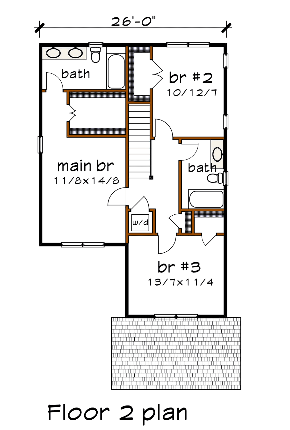 House Plan 76613 Level Two