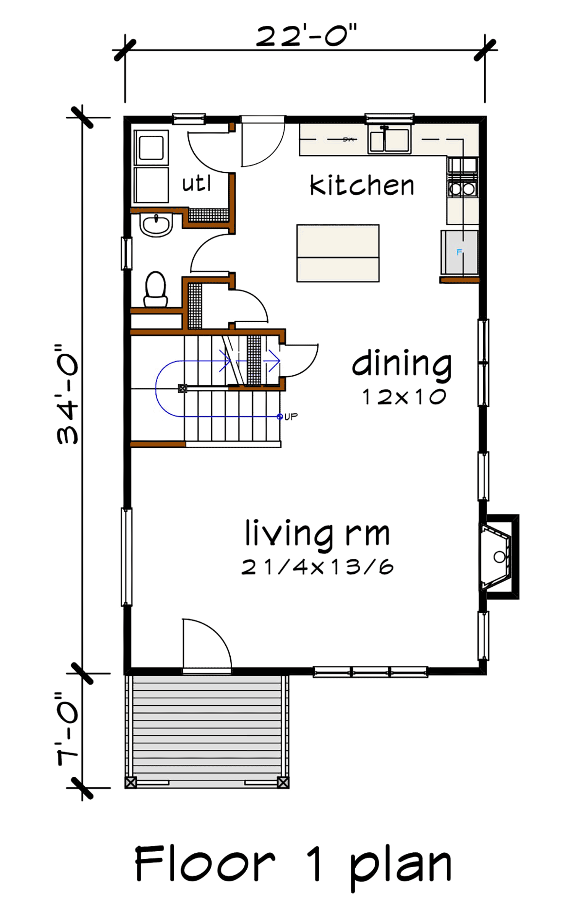 House Plan 76614 Level One