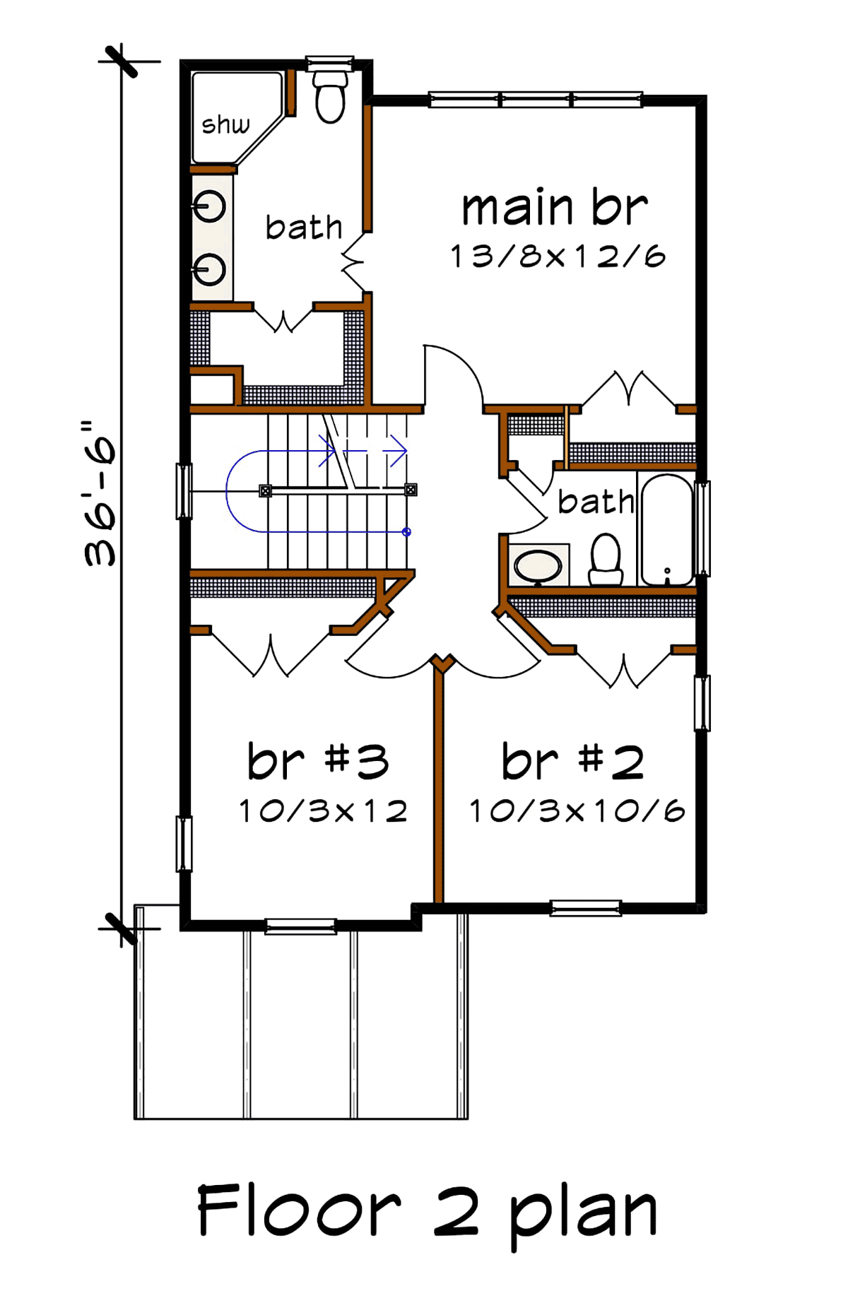 House Plan 76614 Level Two
