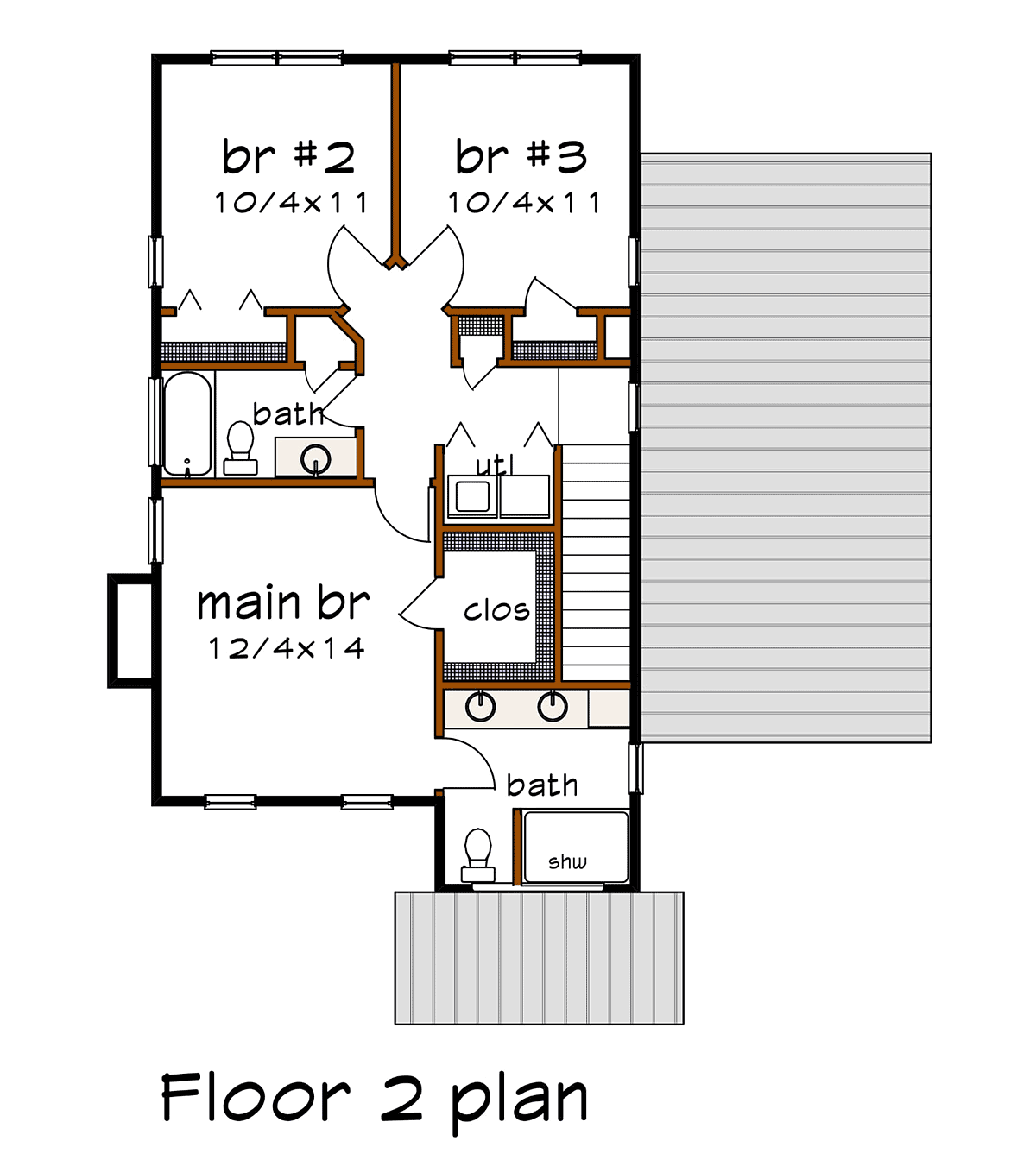 House Plan 76616 Level Two