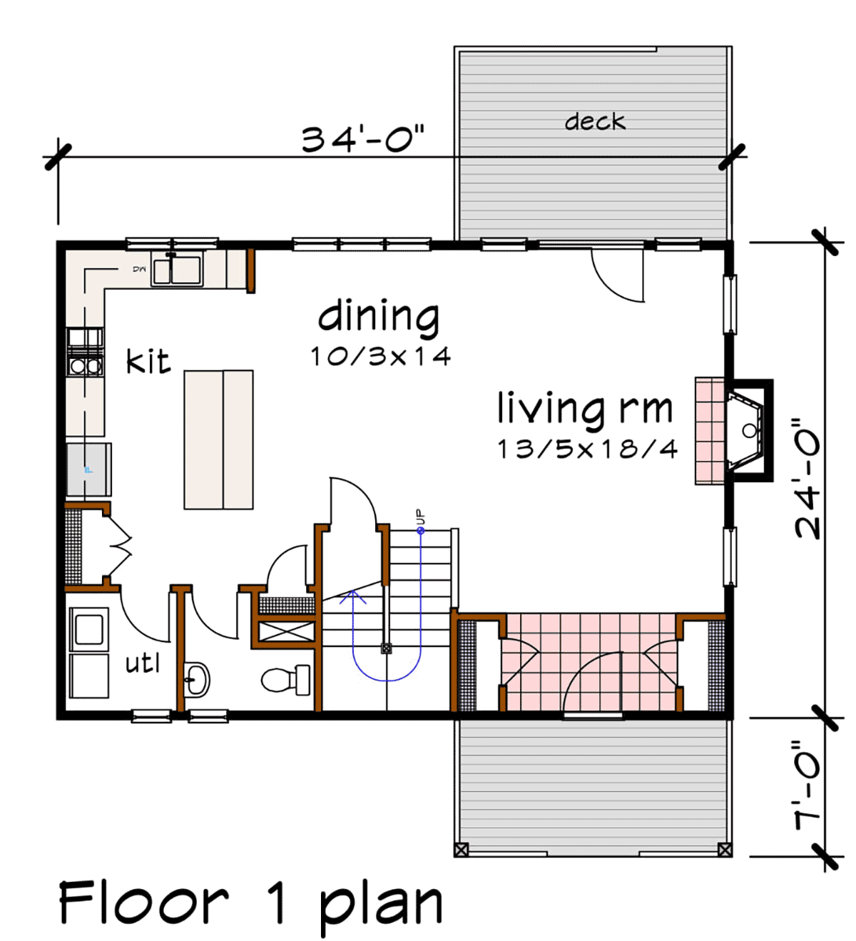 House Plan 76617 Level One