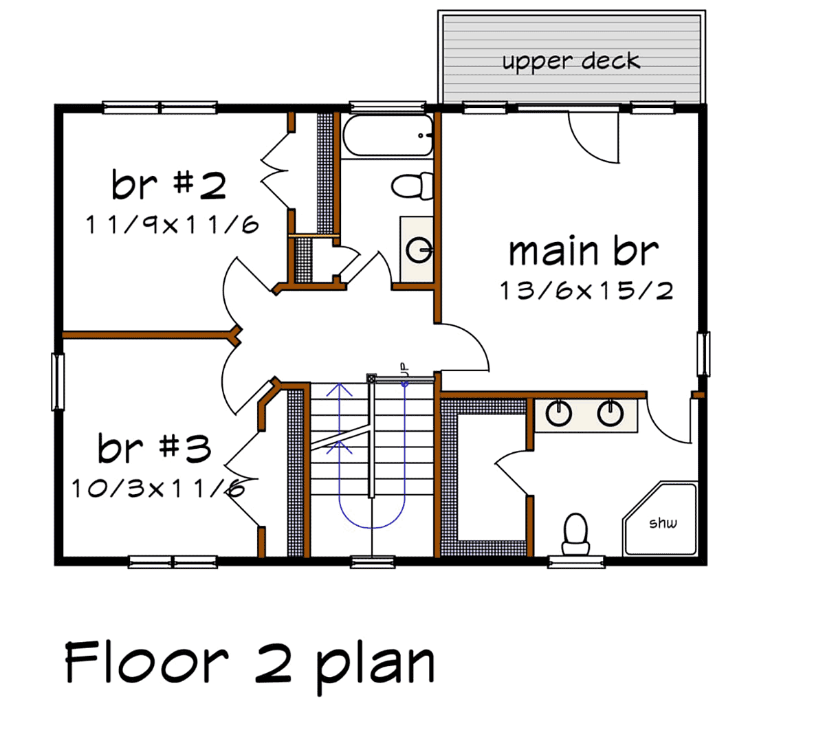 House Plan 76617 Level Two