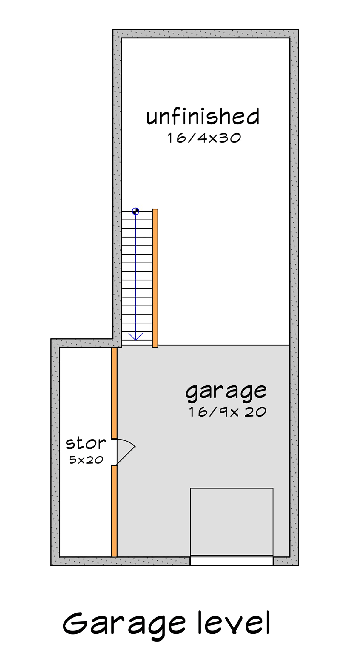 House Plan 76619 Lower Level
