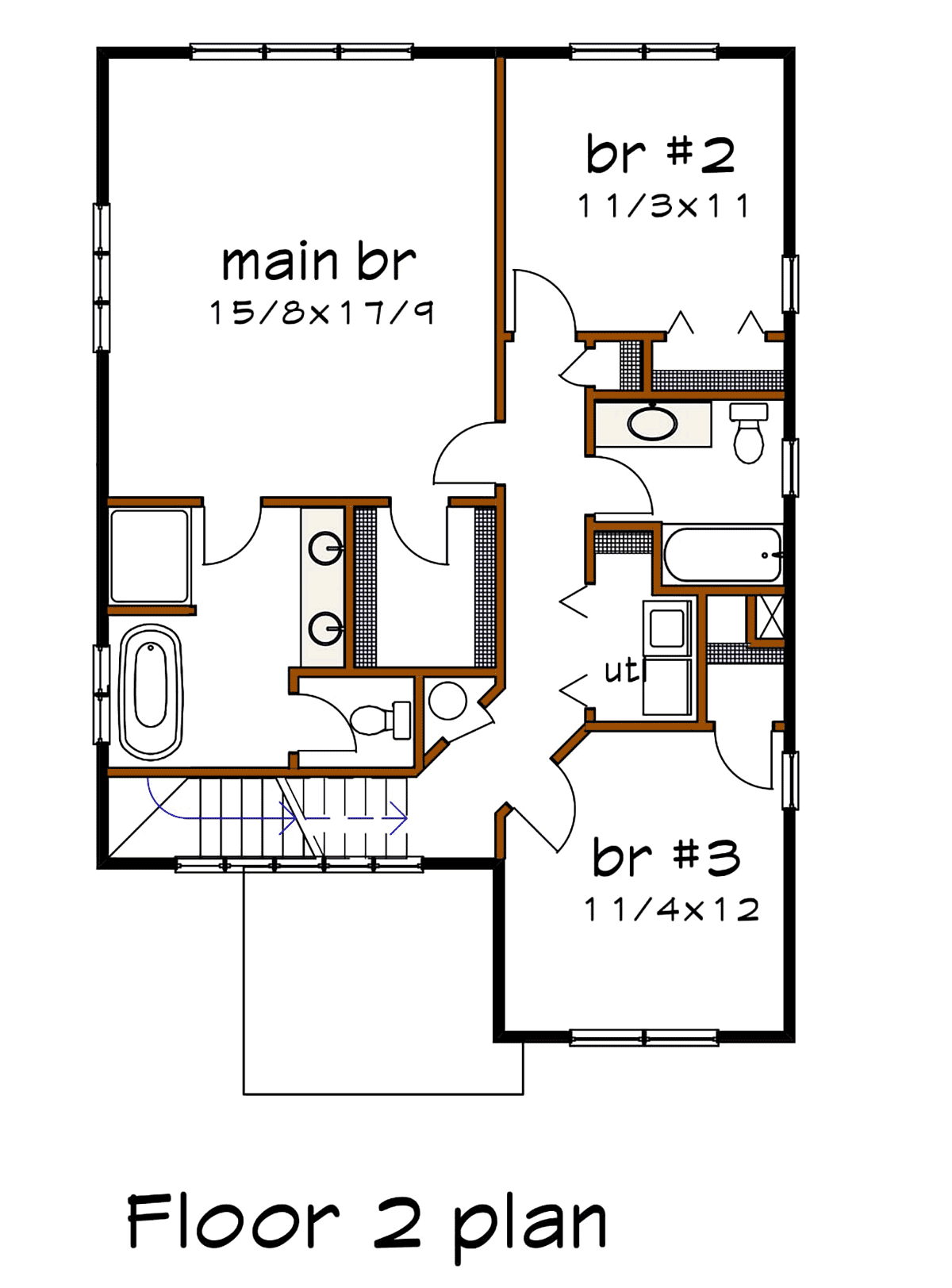 House Plan 76620 Level Two