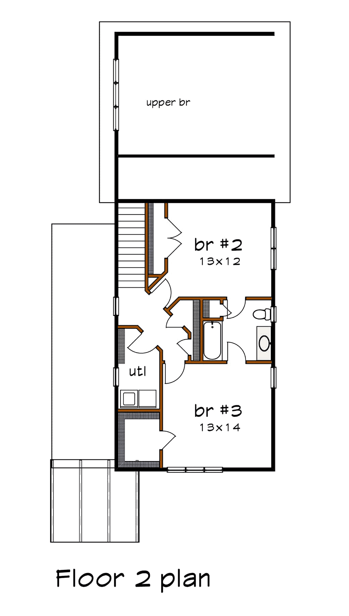 House Plan 76621 Level Two