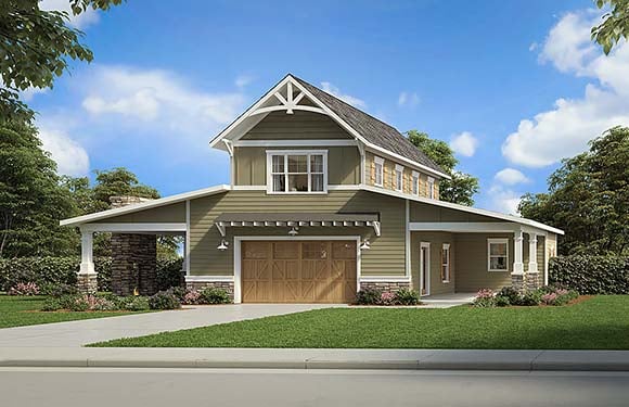 Garage-Living Plan 76701