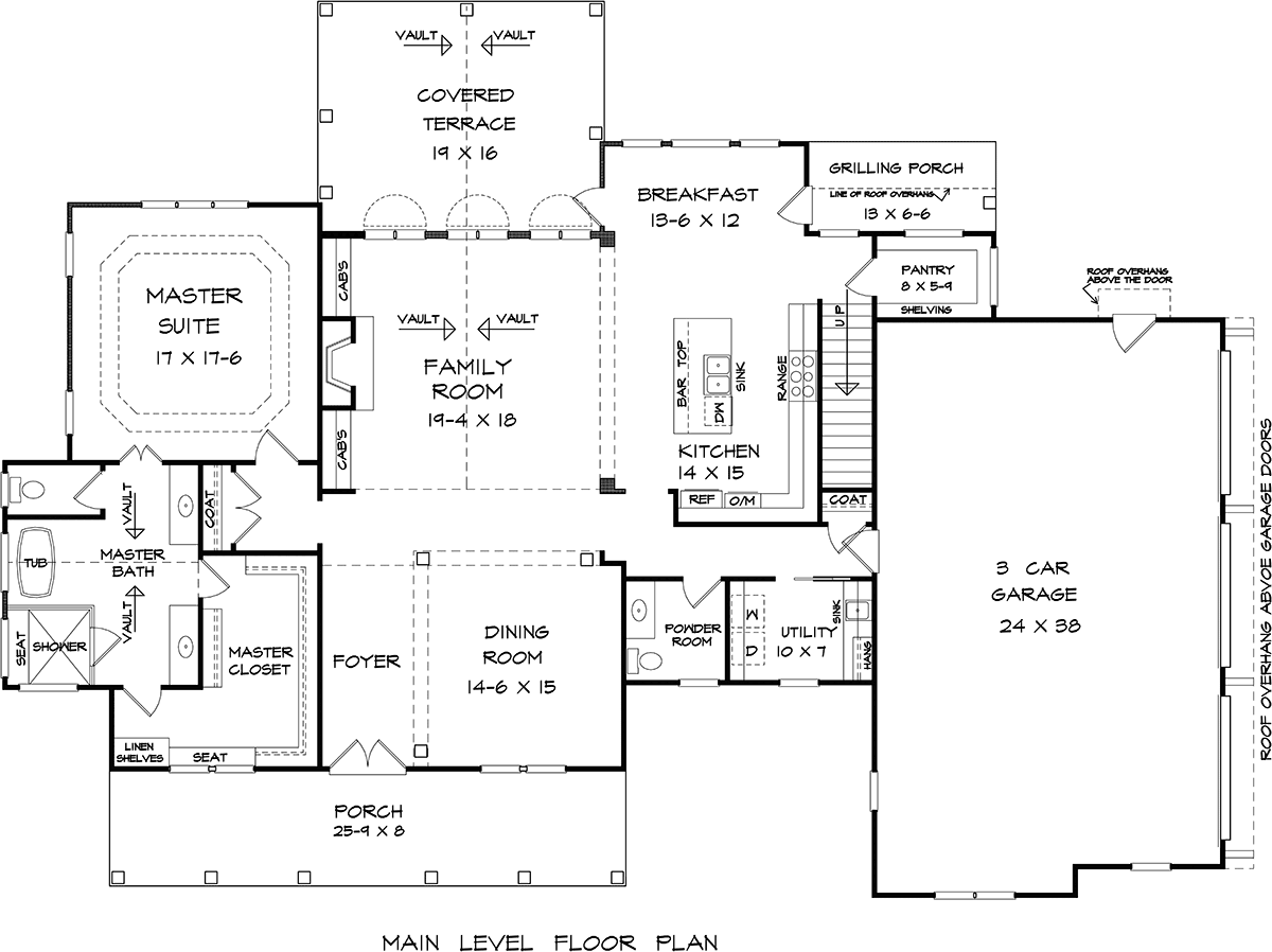 House Plan 76711 Level One